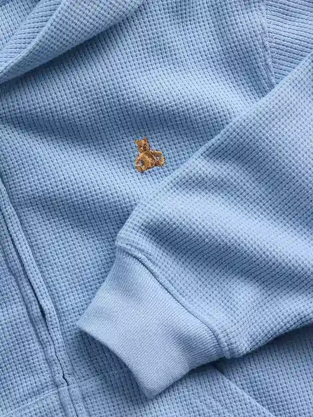 Hoodie met rits en wafelpatroon voor Baby & Peuter