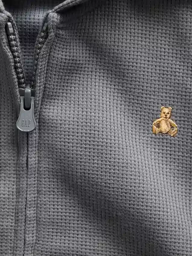 Hoodie met rits en wafelpatroon voor Baby & Peuter