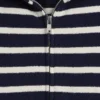 Hoodie met rits, oversized, gestreept, van badstof