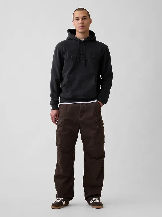 Hoodie met Vintagesoft Arch Logo voor volwassenen