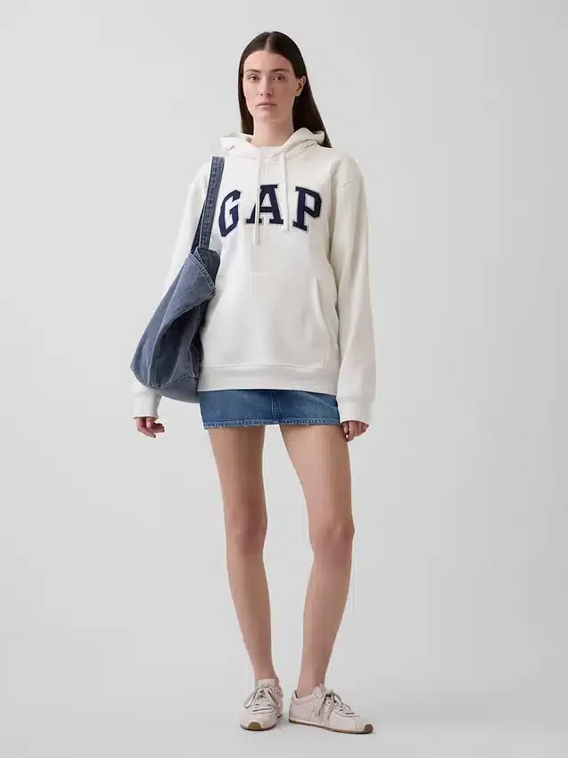 Hoodie met Vintagesoft Arch Logo voor volwassenen