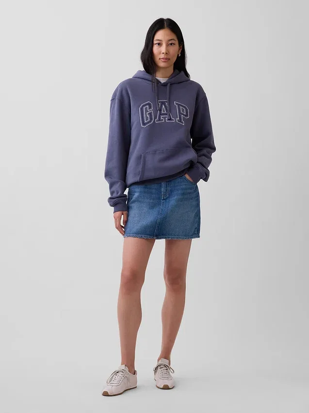 Hoodie met Vintagesoft Arch Logo voor volwassenen