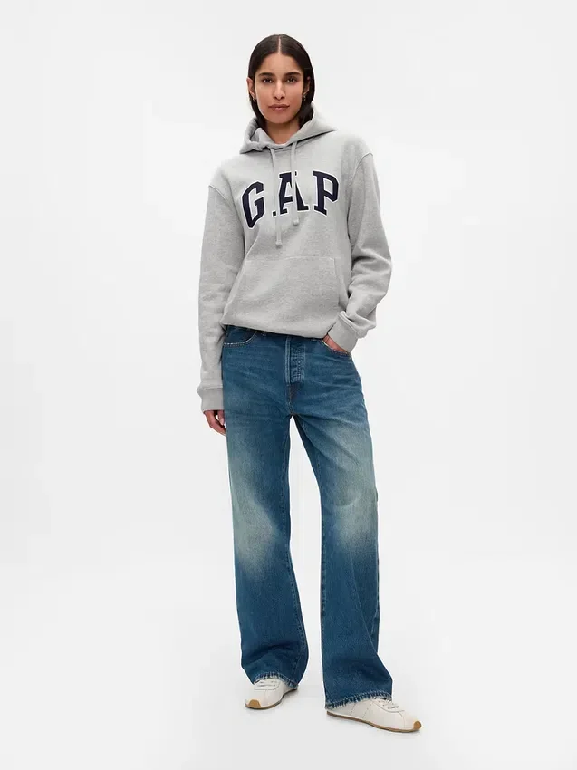 Hoodie met Vintagesoft Arch Logo voor volwassenen