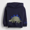 Hoodie met zakken en dinosaurusprint voor Baby & Peuter