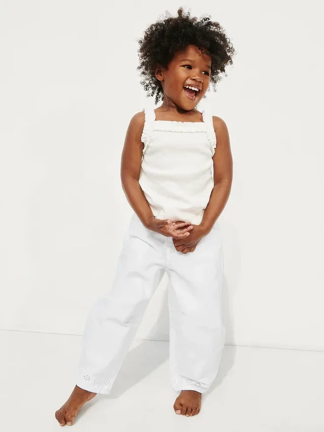 Horseshoe-jeans met oogjes aan de zoom voor Baby & Peuter