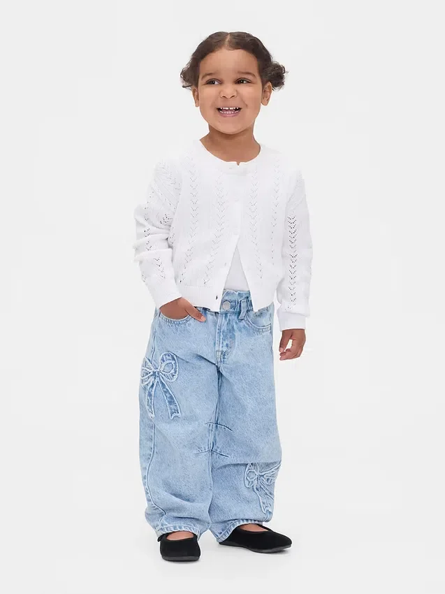 Horseshoe-Jeans met strik voor Baby & Peuter