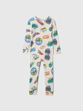 Hot Wheels-pyjamaset van biologisch geborsteld katoen voor Baby & Peuter