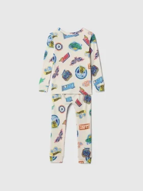 Hot Wheels-pyjamaset van biologisch geborsteld katoen voor Baby & Peuter