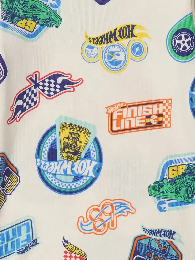 Hot Wheels-pyjamaset van biologisch geborsteld katoen voor Baby & Peuter
