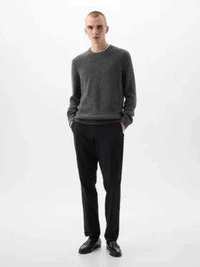 Hybride slanke kaki broek