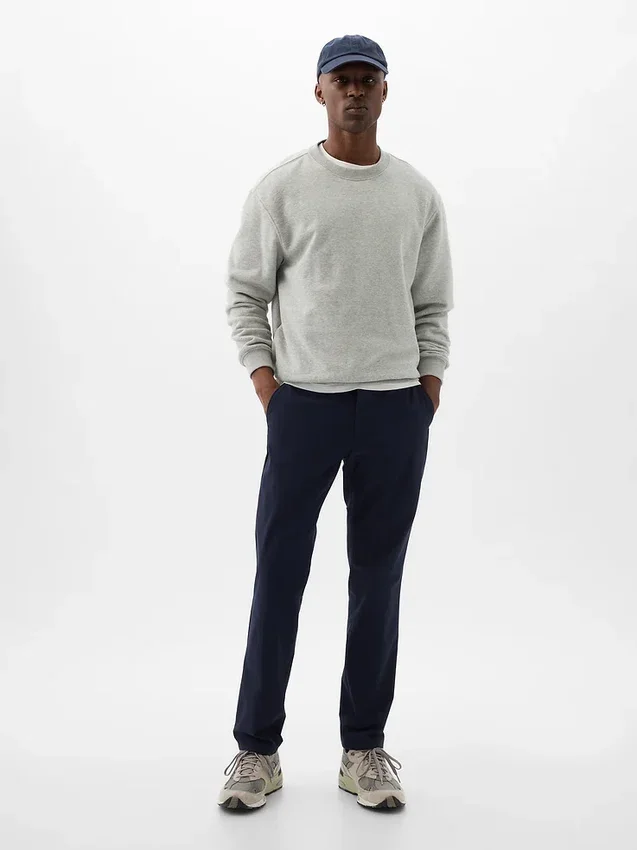 Hybride slanke kaki broek