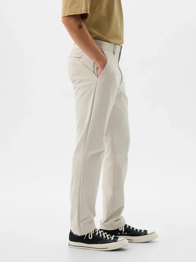 Hybride slanke kaki broek