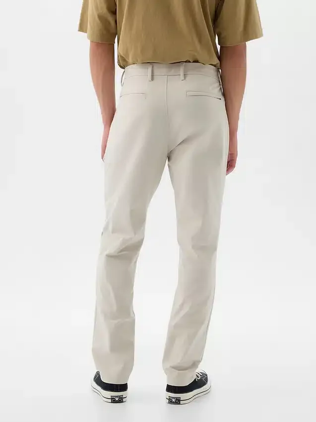 Hybride slanke kaki broek