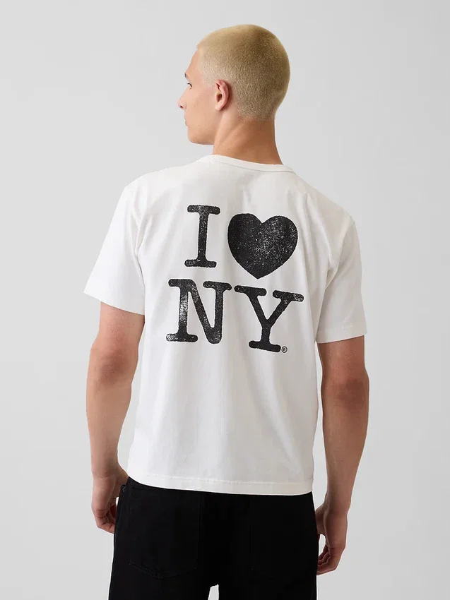 I Heart NY T-shirt met relaxed logo