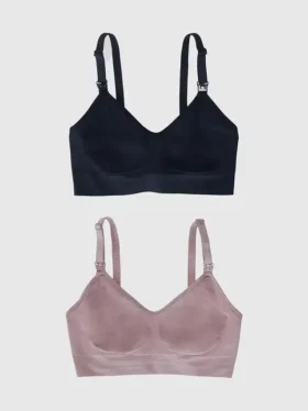 Ingrid and Isabel Basics Naadloze 2-in-1-borstvoedings- en kolfbeha voor zwangere vrouwen, set van 2