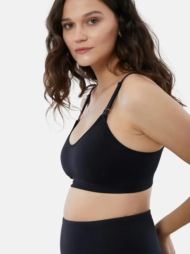 Ingrid and Isabel Basics Naadloze 2-in-1-borstvoedings- en kolfbeha voor zwangere vrouwen, set van 2