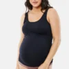 Ingrid and Isabel Basics Naadloze Cami met buiksteun voor zwangerschapskleding, 2-pack