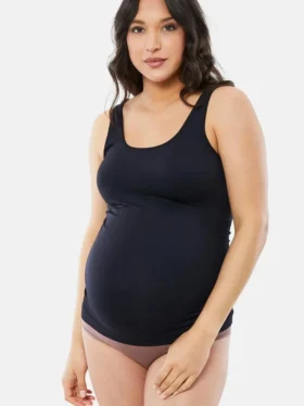Ingrid and Isabel Basics Naadloze Cami met buiksteun voor zwangerschapskleding, 2-pack