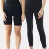 Ingrid en Isabel: set van twee postnatale leggings en korte broeken voor fietsen