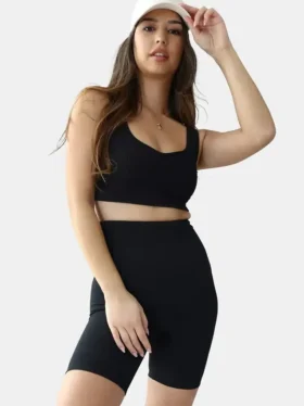 Ingrid en Isabel: set van twee postnatale leggings en korte broeken voor fietsen