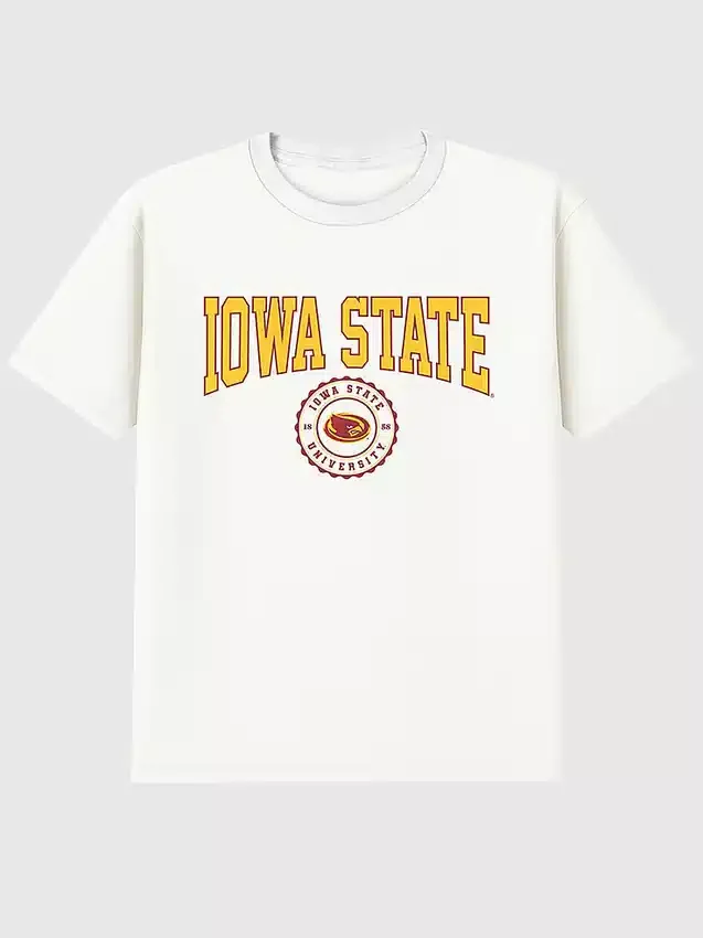 Iowa State University Collegiate Seal donkere grafische T-shirt