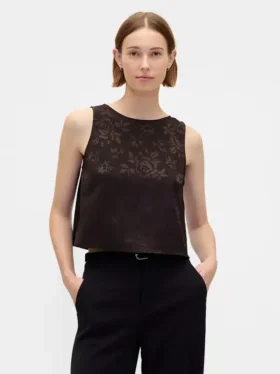 Jacquard crop-top