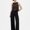 Jacquard crop-top