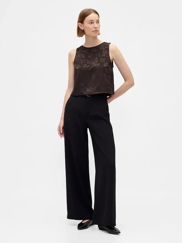 Jacquard crop-top