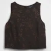 Jacquard crop-top