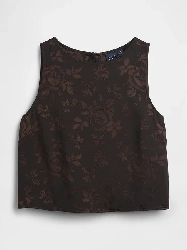 Jacquard crop-top
