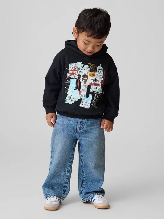 Jean-Michel Basquiat peuter-hoodie van Vintagesoft