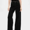 Jeans met extra hoge taille en wijde pijpen