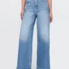 Jeans met extra hoge taille en wijde pijpen