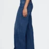 Jeans met extra hoge taille en wijde pijpen