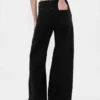 Jeans met extra hoge taille en wijde pijpen