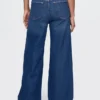 Jeans met extra hoge taille en wijde pijpen