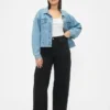 Jeans met extra hoge taille en wijde pijpen