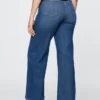 Jeans met extra hoge taille en wijde pijpen