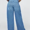 Jeans met extra hoge taille en wijde pijpen
