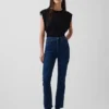 Jeans met hoge taille en uitlopende pijpen