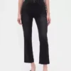 Jeans met hoge taille en uitlopende pijpen