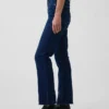 Jeans met hoge taille en uitlopende pijpen