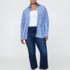 Jeans met hoge taille en uitlopende pijpen
