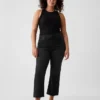 Jeans met hoge taille en uitlopende pijpen