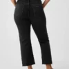Jeans met hoge taille en uitlopende pijpen