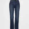 Jeans met hoge taille en uitlopende pijpen