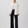 Jeans met hoge taille en wijde pijpen