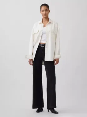 Jeans met hoge taille en wijde pijpen