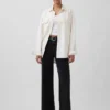 Jeans met hoge taille en wijde pijpen