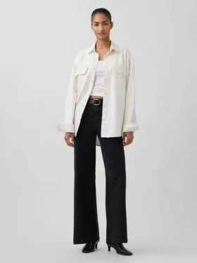 Jeans met hoge taille en wijde pijpen